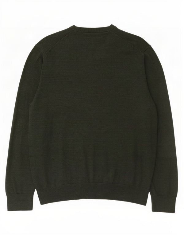 Suéter masculino Marks & Spencer com gola redonda 2XL algodão cáqui