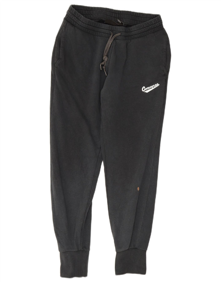 Calça de treino feminina Converse Joggers UK 12 algodão preto médio