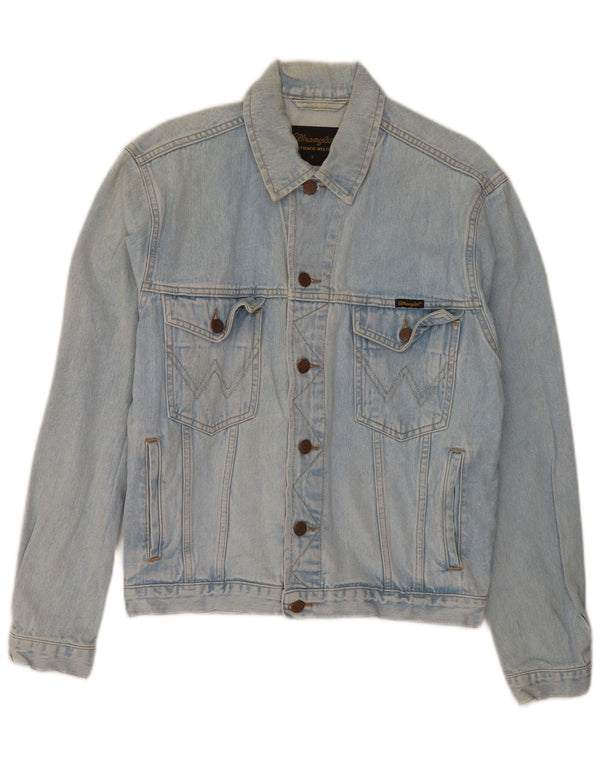 Jaqueta jeans masculina Wrangler UK 36 algodão azul pequeno