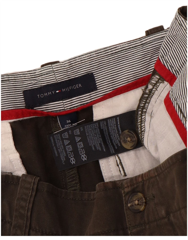 Shorts cargo masculino Tommy Hilfiger W36 grande algodão marrom