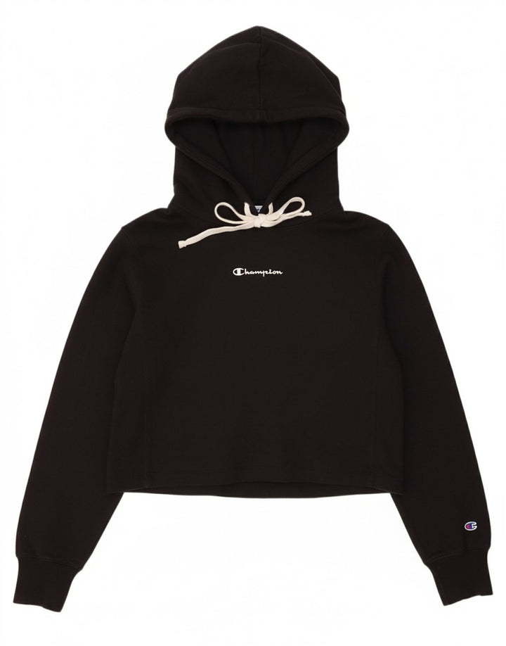 CHAMPION Suéter feminino com capuz e corte UK 12 médio preto
