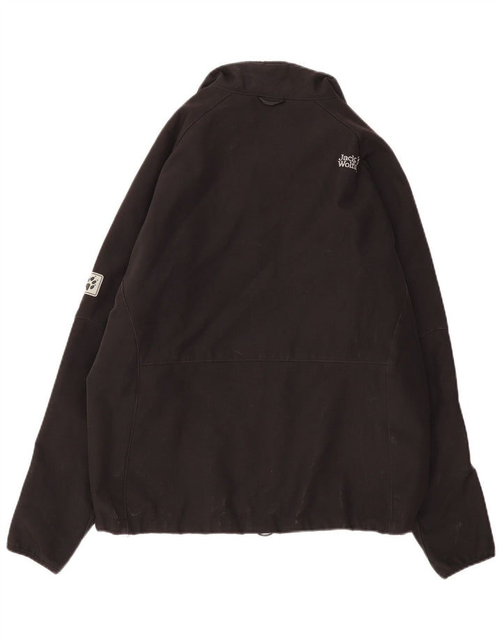 Jaqueta bomber feminina Jack Wolfskin Reino Unido 36/38 poliéster preto médio