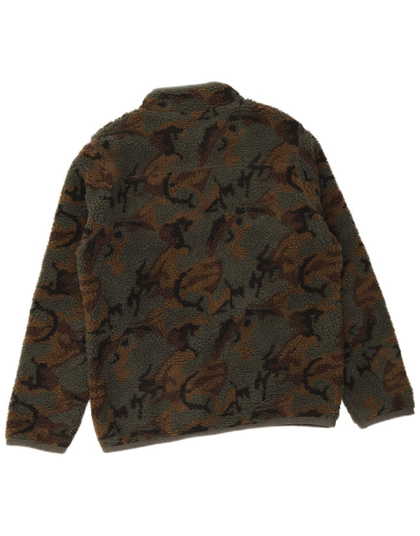 Poliéster Khaki da camuflagem do grande Reino Unido 40 do revestimento estranho do velo dos homens dos peixes