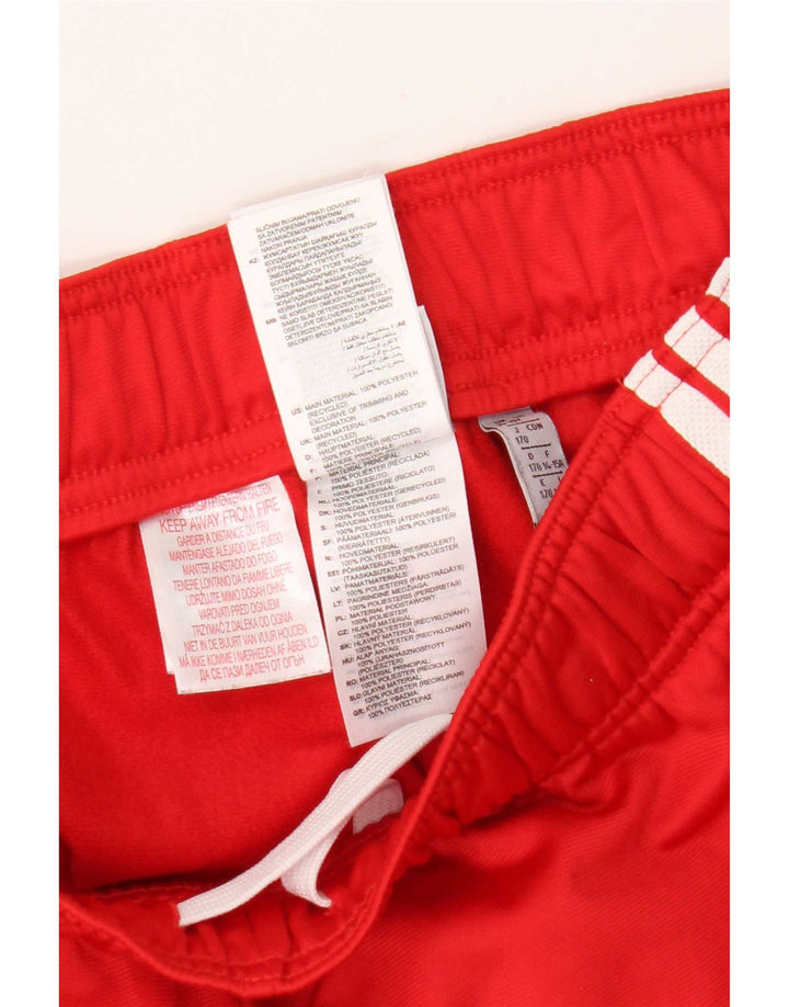 Adidas meninos calças de treino joggers 14-15 anos poliéster vermelho
