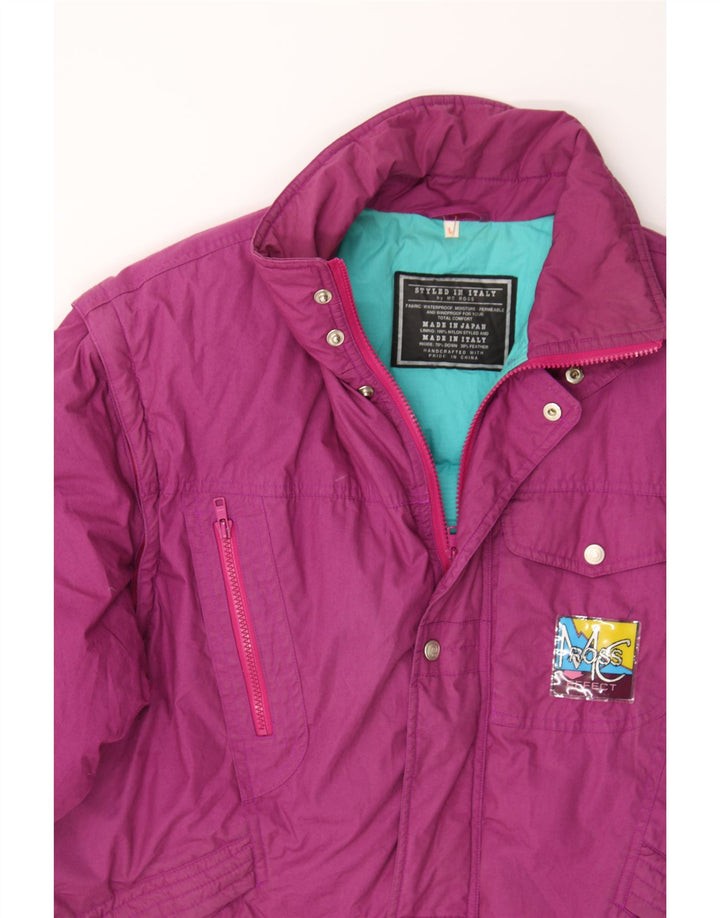 MC ROSS Mens Padded Jacket UK 40 Large Purple Nylon Vintage MC Ross and Second-Hand MC Ross from Messina Hembry 