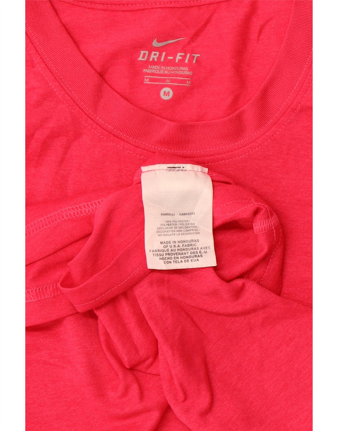 Camiseta feminina NIKE Dri Fit UK 12 médio rosa poliéster