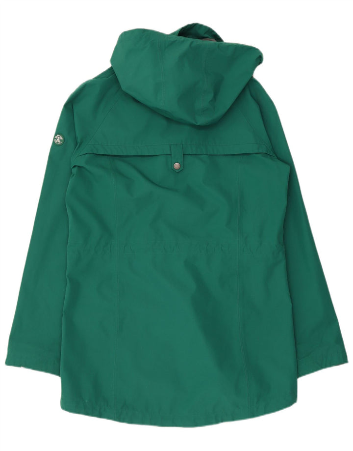 Jaqueta de chuva com capuz feminina Barbour UK 10 poliéster verde pequeno