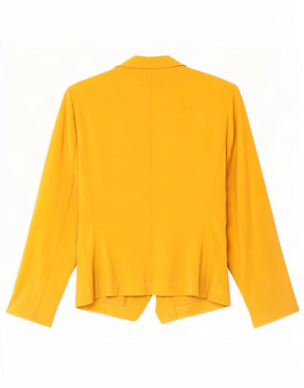 Marks & Spencer Womens Open Blazer Jacket UK 20 2XL Yellow Polyester
