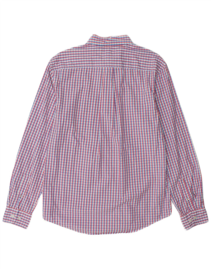 TOMMY HILFIGER Camisa masculina de duas camadas dos anos 80, algodão xadrez médio multicolorido