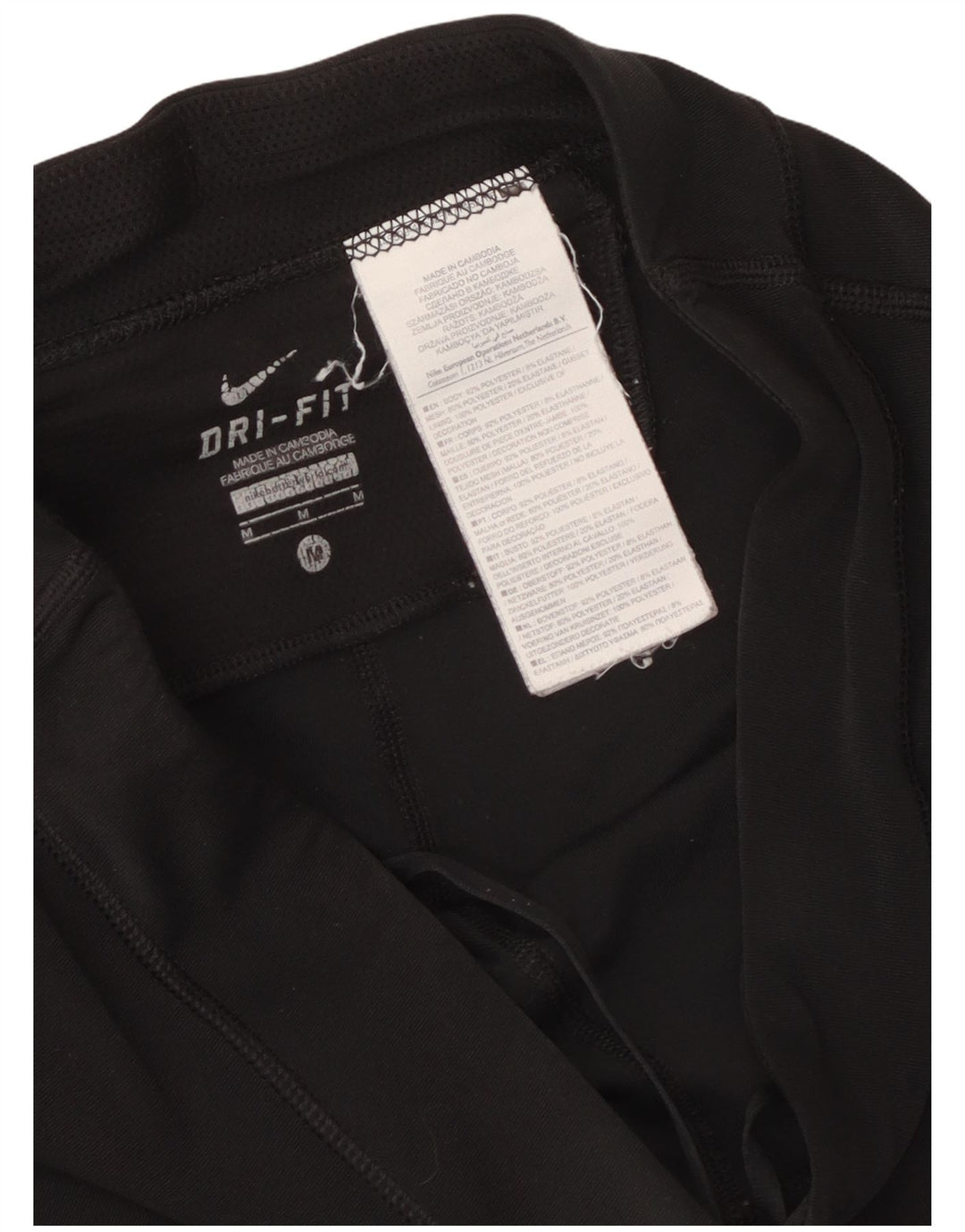 Leggings Nike Dri Fit Capri UK 12 Médio Preto Poliéster