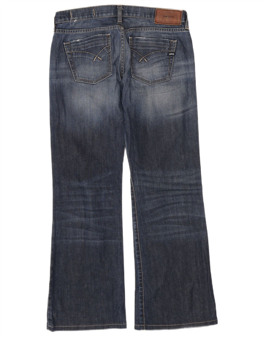 Gas Womens Bootcut Jeans W28 L29 Azul Algodão