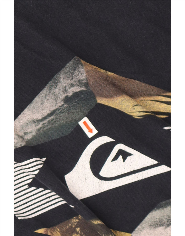 Camiseta masculina com estampa regular QUIKSILVER, grande, preta