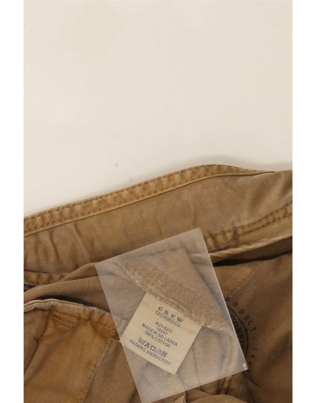 Crew Clothing Mens Cargo Shorts W38 XL Algodão Marrom