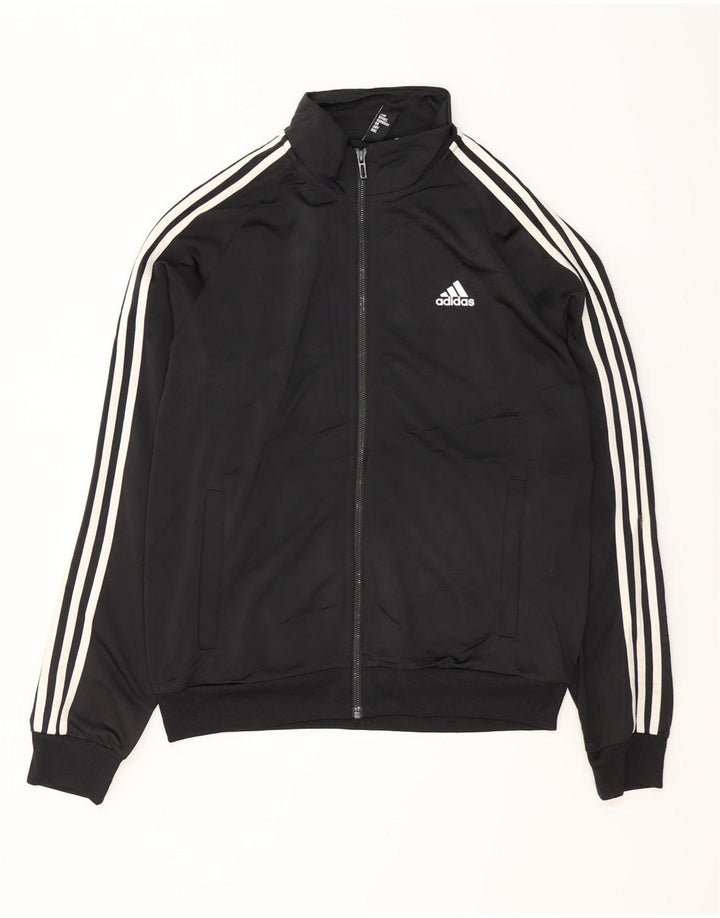 ADIDAS Mens Tracksuit Top Jacket Médio Preto Poliéster
