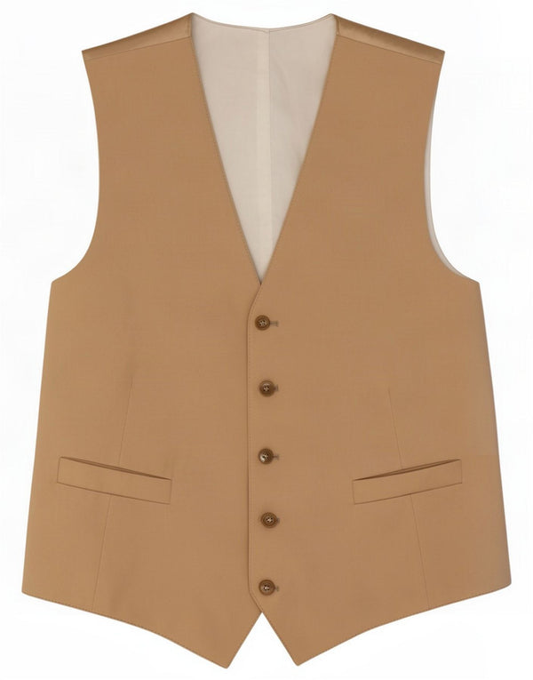 Colete masculino vintage IT 50 bege médio