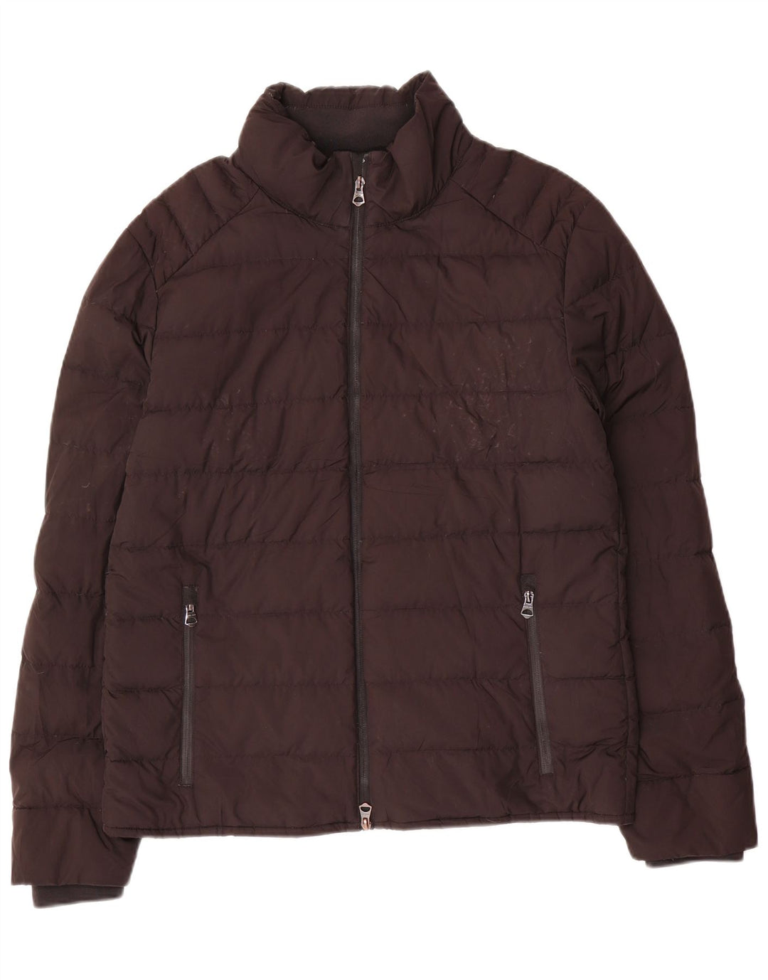 Jaqueta acolchoada masculina Zara UK 40 grande poliéster preto