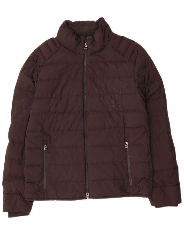 Jaqueta acolchoada masculina Zara UK 40 grande poliéster preto