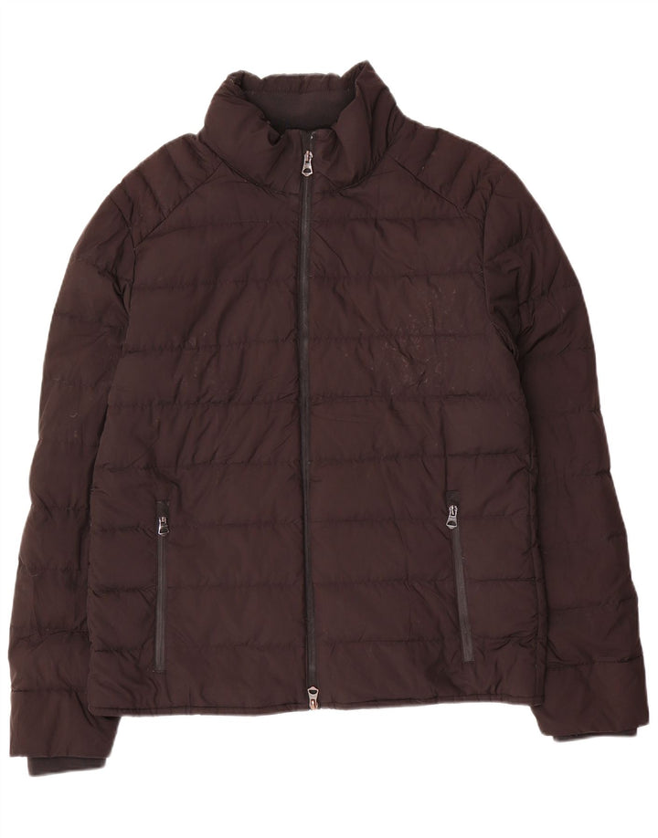 Jaqueta acolchoada masculina Zara UK 40 grande poliéster preto