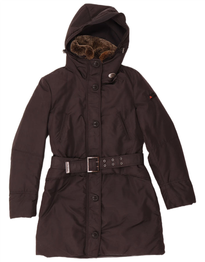 Casaco feminino acolchoado com capuz PEUTEREY EU 44 XL preto poliamida
