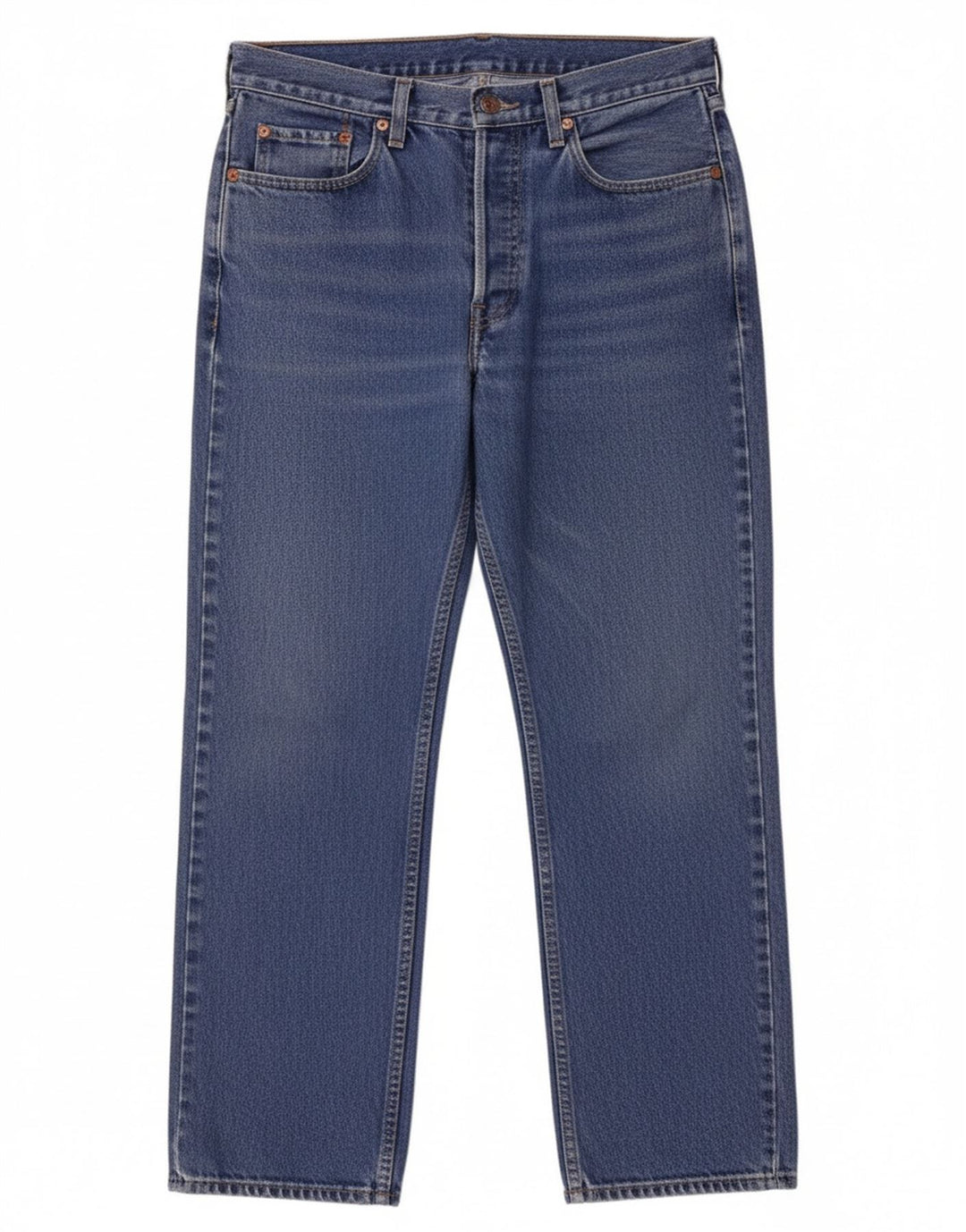 LEVI'S Masculino 412 Straight Jeans W31 L26 Azul Algodão