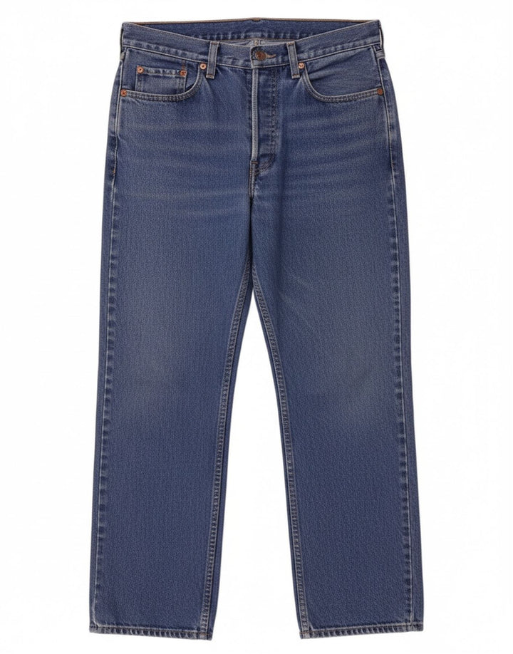 LEVI'S Masculino 412 Straight Jeans W31 L26 Azul Algodão