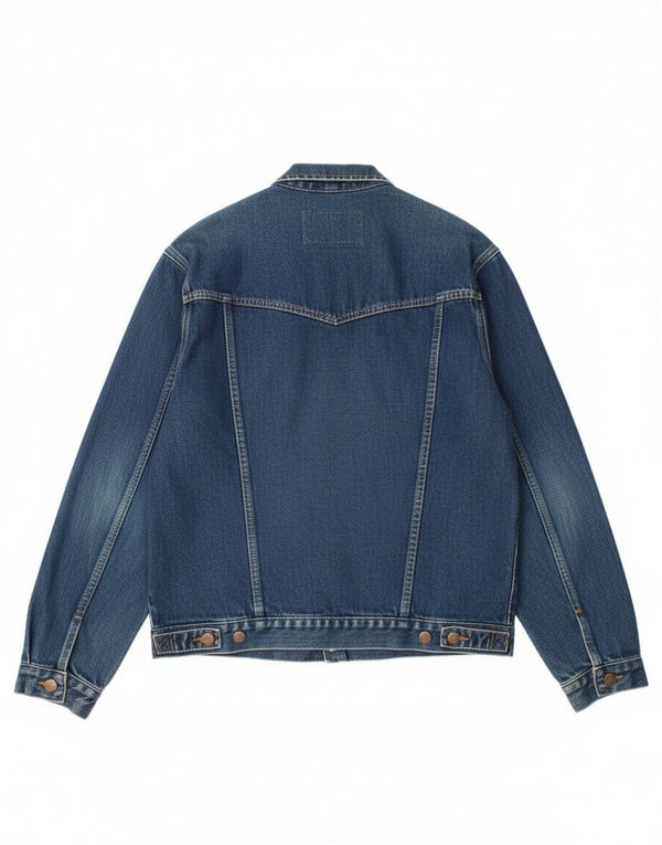 Jaqueta jeans masculina Wrangler UK 38 algodão azul médio