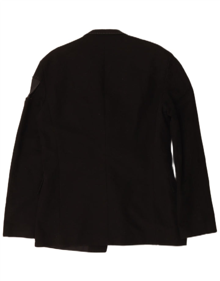 Jaqueta blazer masculina de 2 botões Bikkembergs IT 48 algodão preto médio