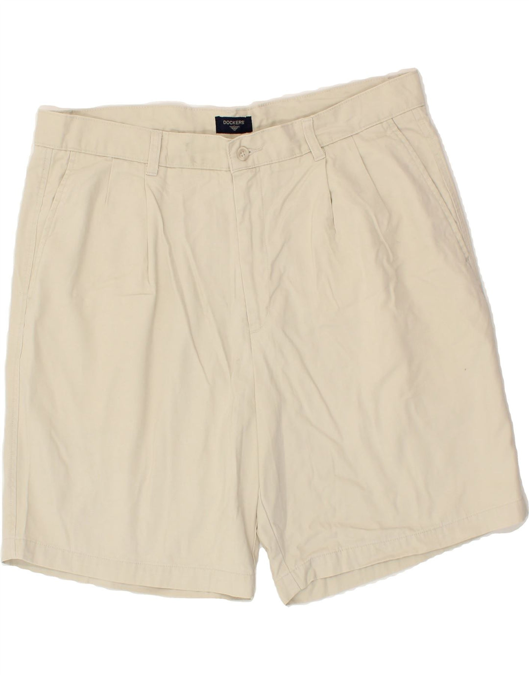DOCKERS Mens Relaxed Fit Pegged Chino Shorts W38 XL Beige Cotton Vintage Dockers and Second-Hand Dockers from Messina Hembry 