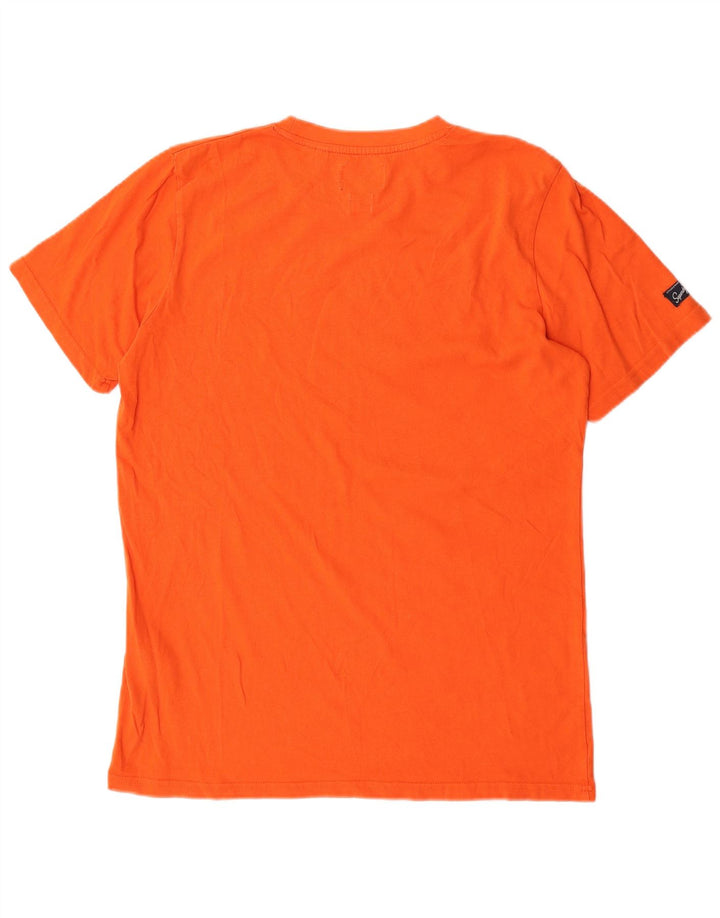 Superdry Mens Graphic T-Shirt Top Médio Algodão Laranja