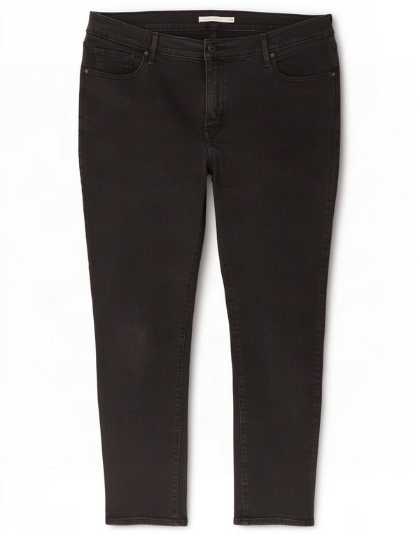 Calça jeans feminina Levi's 311 Shaping Skinny US 22 3XL W42 L26 algodão preto