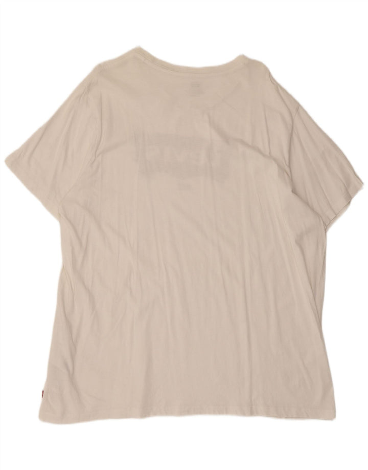 Camiseta feminina gráfica Levi's 2XL algodão branco