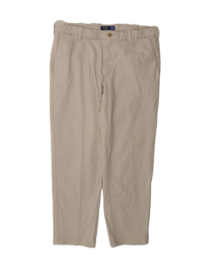 IZOD Mens Straight Chino Trousers W36 L30  Grey Cotton Vintage Izod and Second-Hand Izod from Messina Hembry 
