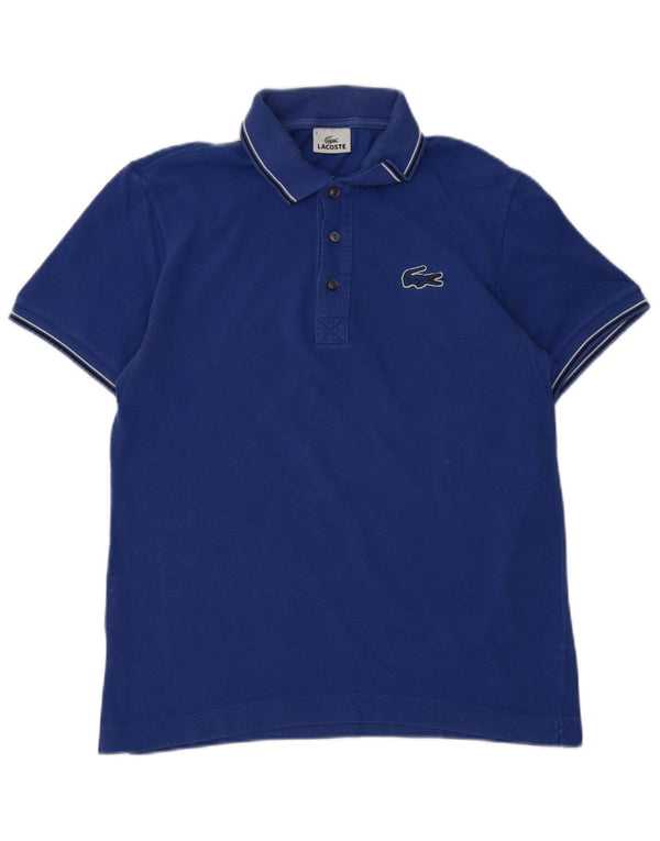 Camisa polo masculina LACOSTE tamanho 3 pequeno algodão azul marinho