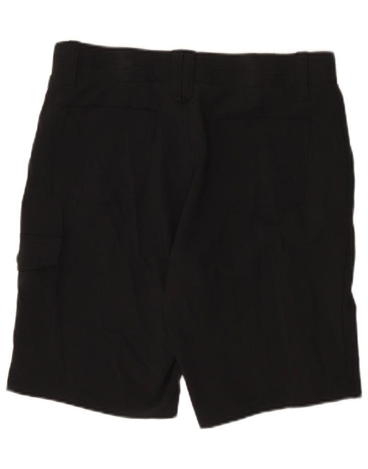 Shorts cargo feminino LEE Riders cintura alta US 10 grande W30 poliéster preto
