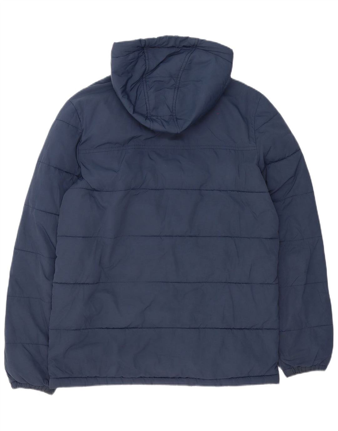 Jaqueta masculina acolchoada com capuz Lyle & Scott UK 36 pequena azul marinho nylon