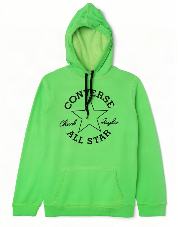 Converse feminino gráfico moletom com capuz UK 10 pequeno algodão verde