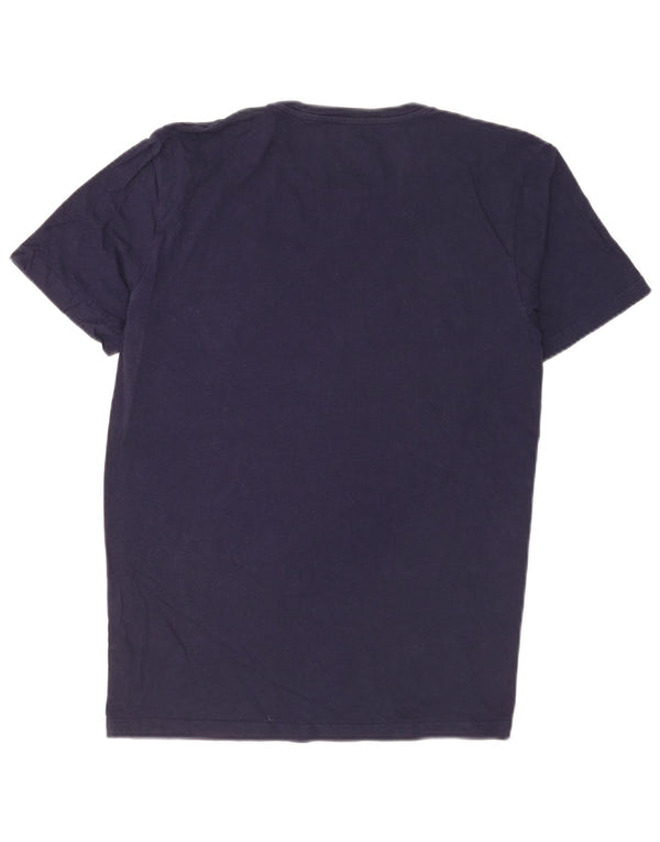 Camiseta gráfica masculina Jack & Jones grande algodão azul marinho