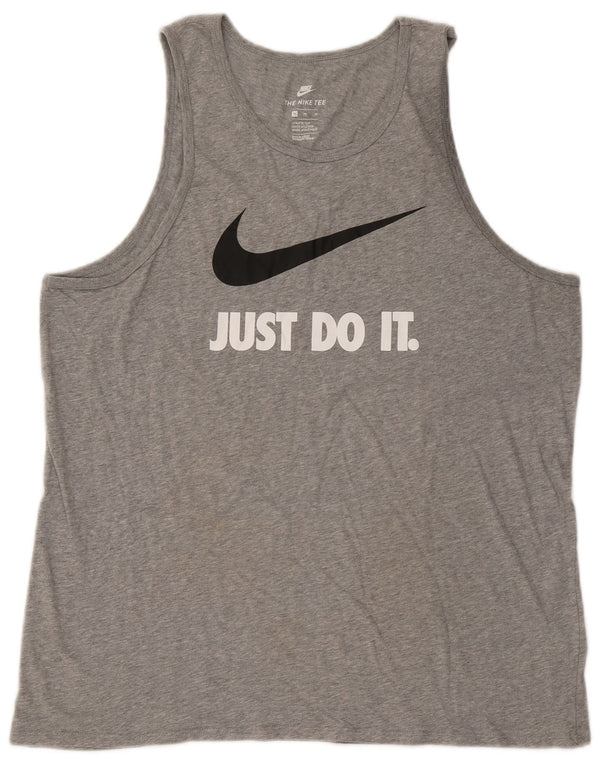 Colete gráfico masculino Nike Athletic Cut Top XL cinza algodão