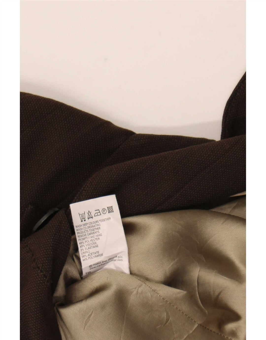 Jaqueta blazer feminina Marks & Spencer com 1 botão Reino Unido 14 marrom médio