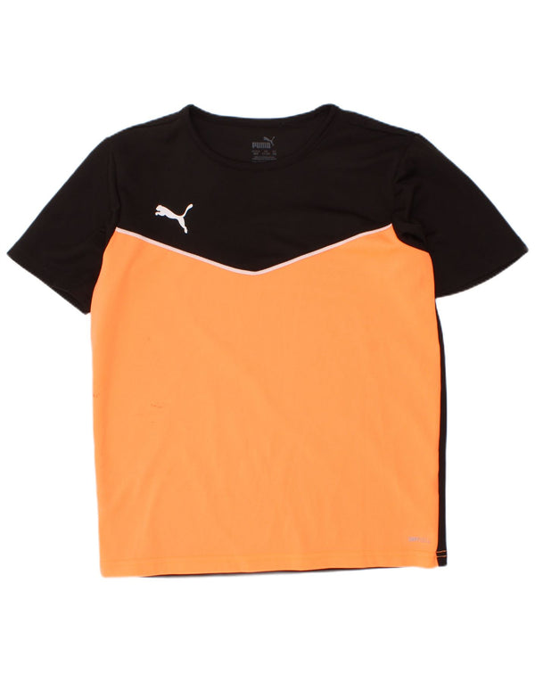 Camiseta Puma Meninos 11-12 Anos Preto Colorblock Poliéster