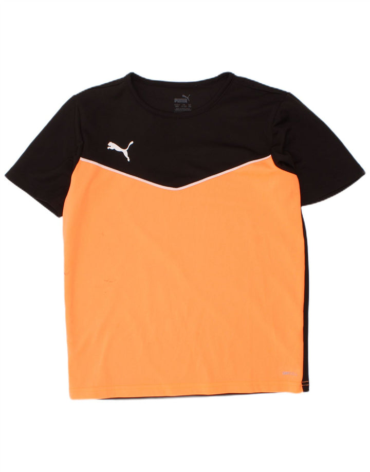 Camiseta Puma Meninos 11-12 Anos Preto Colorblock Poliéster