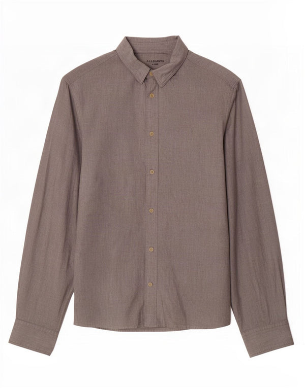 Camisa masculina All Saints XL algodão cinza