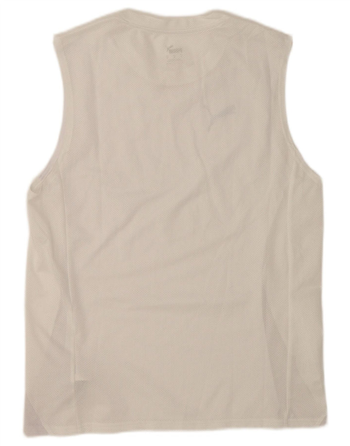 Puma Mens Vest Top Médio Poliéster Branco
