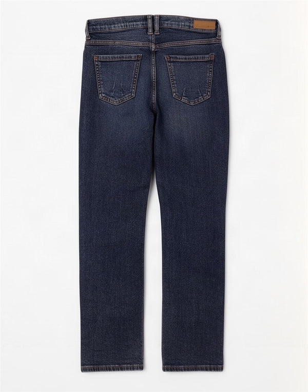 Calça jeans reta feminina Esprit W28 L30 algodão azul
