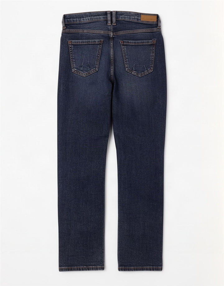 Calça jeans reta feminina Esprit W28 L30 algodão azul