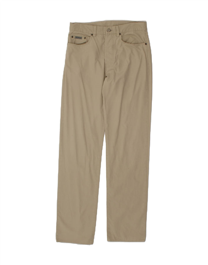 CALVIN KLEIN Mens Straight Casual Trousers W30 L34  Beige Cotton Vintage Calvin Klein and Second-Hand Calvin Klein from Messina Hembry 