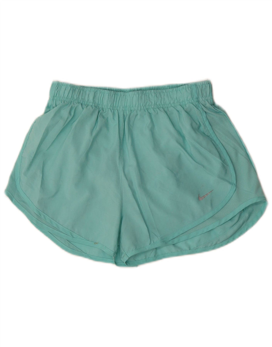 Shorts esportivos femininos Nike Dri Fit UK 12 médio turquesa poliéster