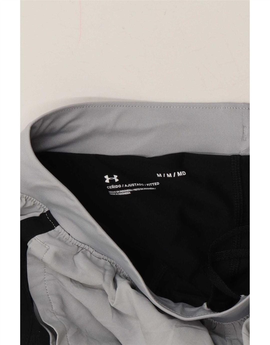 Shorts esportivos masculinos Under Armour médio cinza colorblock