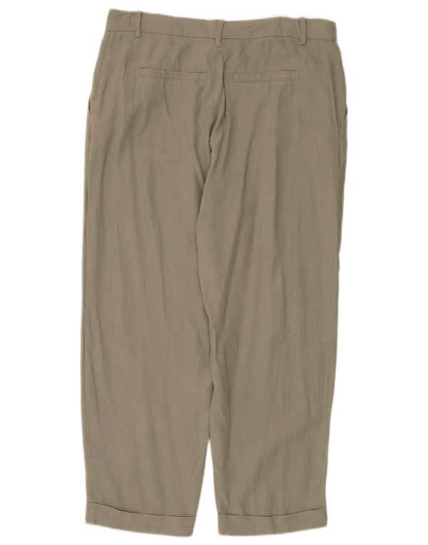 Calça Chino Reta Feminina Zara EU 40 Médio W30 L27 Caqui