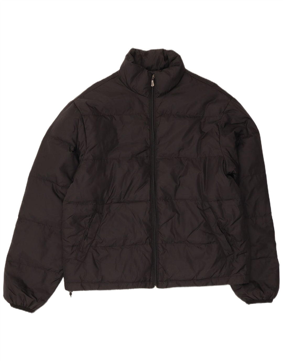 Jaqueta acolchoada masculina vintage UK 40 grande poliamida preta